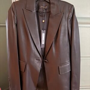 Kobi Halperin Black Leather Blazer